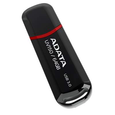 MEMORIA USB 64GB UV150 ADATA 3.0 NEGRA