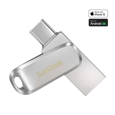 Memoria Usb-C 128Gb Sandisk Ultra Dual Drive Luxe Plata