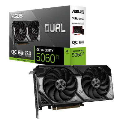 Tarjeta de video RTX 5060 Ti 8GB GDDR7 OC Asus Dual Negro
